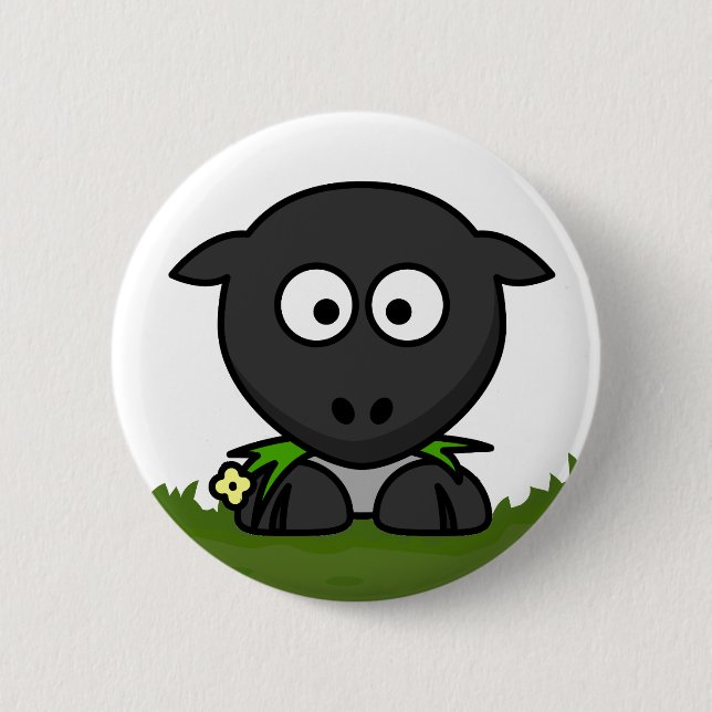 Macaron Rond 5 Cm Dessin amusant Rond Sheep (Devant)