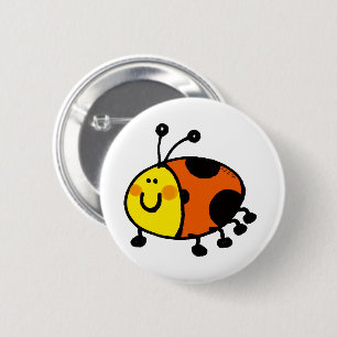 Macaron Rond 5 Cm Dessin Animé de Coccinelle Mignonne pour Enfants e