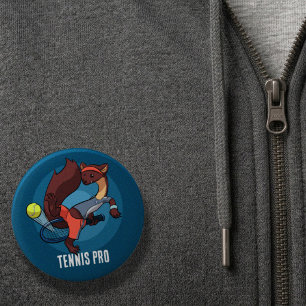 Macaron Rond 5 Cm Dessin animé d'un trick shot de pro de tennis avec