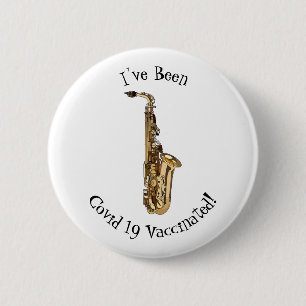Macaron Rond 5 Cm dessin animé saxophone