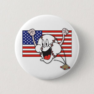 Macaron Rond 5 Cm Dessin de baseball