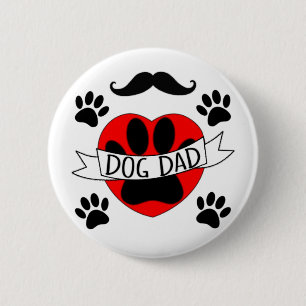 Macaron Rond 5 Cm Dessin De Chien Papa Paw Et Red Heart