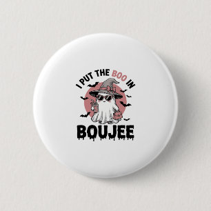 Macaron Rond 5 Cm Dessin de gravure vintage Halloween fantôme Boujee