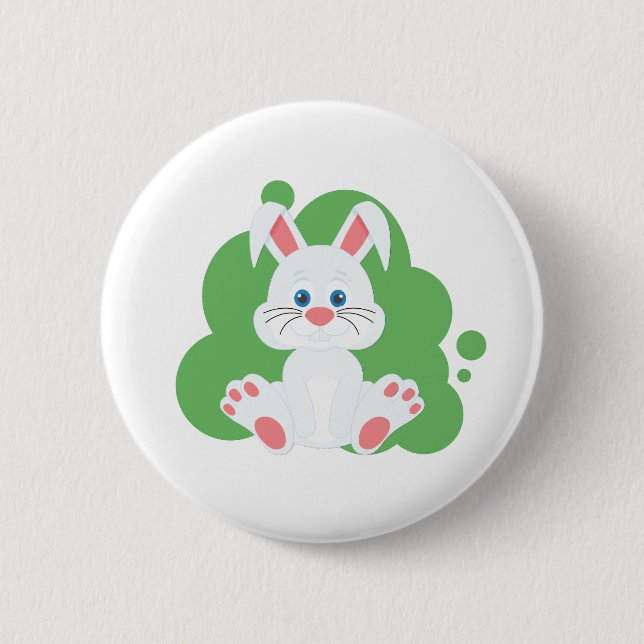 Macaron Rond 5 Cm Dessin de lapin de dessin (Devant)
