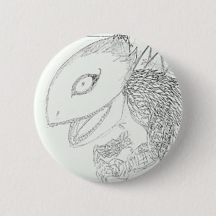 Macaron Rond 5 Cm dessin de monstre lézard