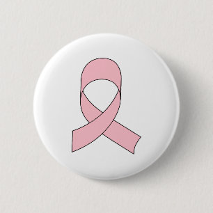 Macaron Rond 5 Cm Dessin de ruban rose