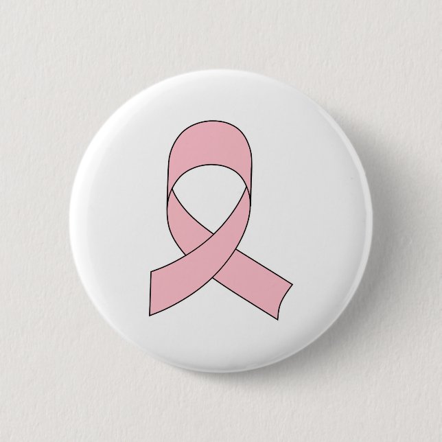 Macaron Rond 5 Cm Dessin de ruban rose (Devant)