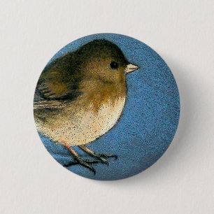 MACARON ROND 5 CM DESSIN D'OISEAU DE JUNCO