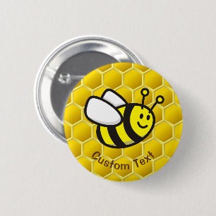 Macaron Rond 5 Cm Dessin sur les abeilles