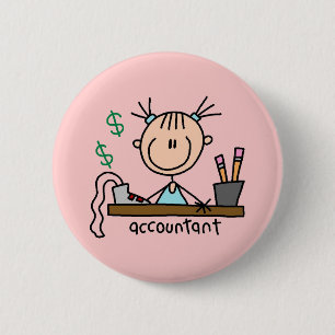 Macaron Rond 5 Cm Dessinateur comptable bonhomme allumette