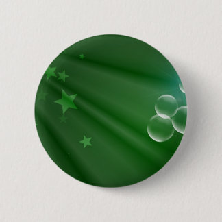 Macaron Rond 5 Cm Destin d'amour de paix d'art de motif de vert de l