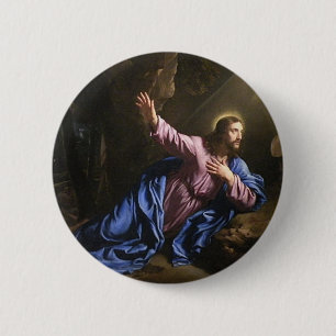 Macaron Rond 5 Cm Destin de paix de christianisme de prière de croix