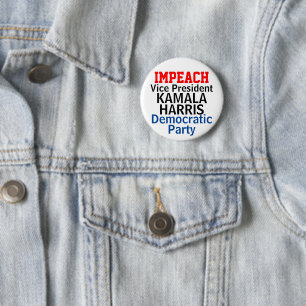 Macaron Rond 5 Cm Destituer Kamala Harris Parti Démocrate
