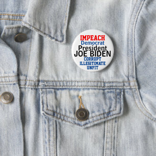 Macaron Rond 5 Cm Destituer le président démocrate Biden