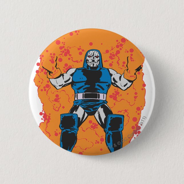 Macaron Rond 5 Cm Destruction de Darkseid (Devant)