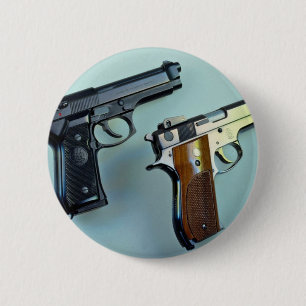 Macaron Rond 5 Cm Deux .45 arme à feu automatique de calibre pour