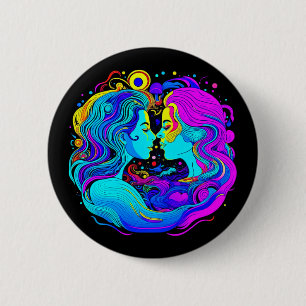 Macaron Rond 5 Cm Deux femmes