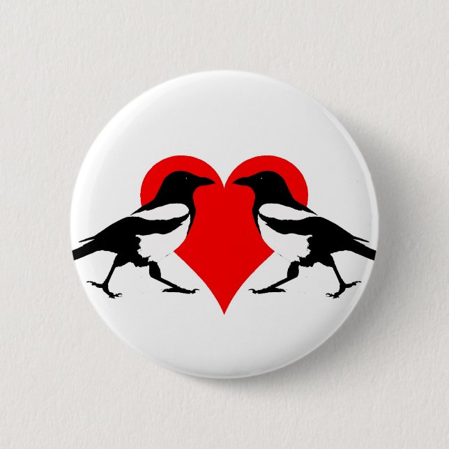 Macaron Rond 5 Cm Deux pour la joie (Devant)