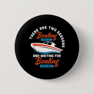 Macaron Rond 5 Cm Deux Saisons De Bateau - Funny Boat Capitaine Et B