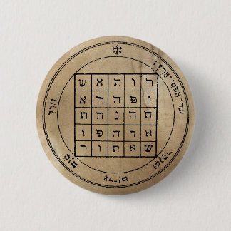 Macaron Rond 5 Cm Deuxième pentagramme de bouton de Saturn