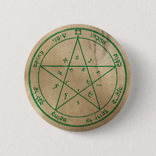 Macaron Rond 5 Cm Deuxième pentagramme de Vénus