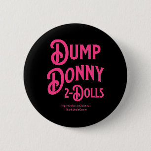 Macaron Rond 5 Cm Déverser Donny 2 Poupées Deux Poupées Trump Droits