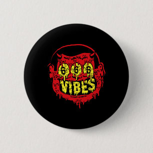 Macaron Rond 5 Cm Devil 666 Vibes - Style Rétro 666 Drôle Evil Hallo