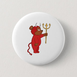 Macaron Rond 5 Cm Devil Bear