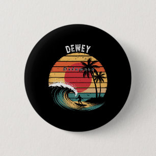 Macaron Rond 5 Cm Dewey Beach Delaware Surf de plage