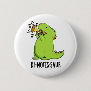 Macaron Rond 5 Cm Di-notes-saur Blague drôle de dinosaure