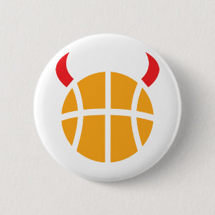 Macaron Rond 5 Cm diable de basket-ball