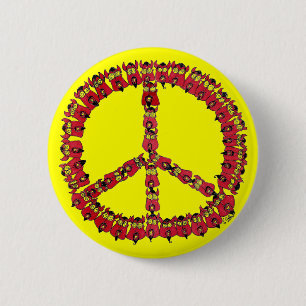 Macaron Rond 5 Cm Diables pour le bouton de paix