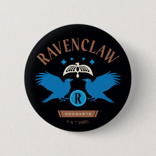 Macaron Rond 5 Cm Diadème Double Aigle de la Maison RAVENCLAW™ Graph