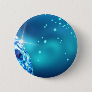 Macaron Rond 5 Cm diamant bleu