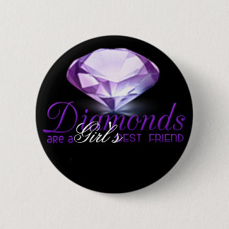 Macaron Rond 5 Cm Diamond's sont le meilleur ami de la fille