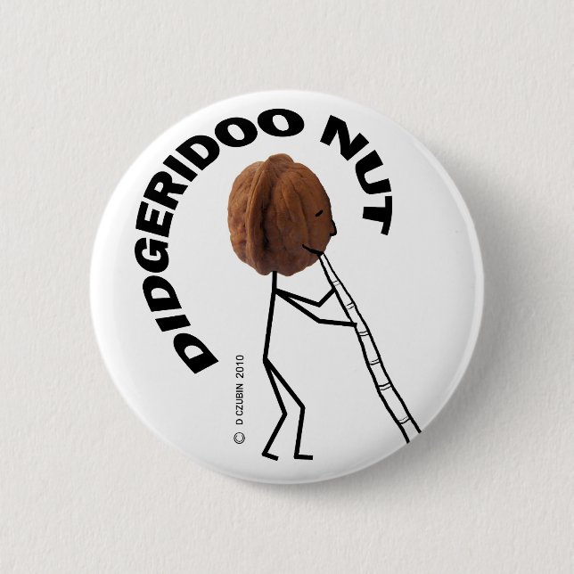 Macaron Rond 5 Cm Didgeridoo Nut (Devant)