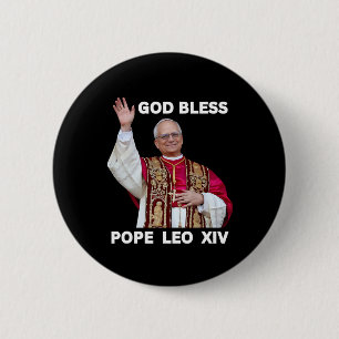 Macaron Rond 5 Cm Dieu Béni Nouveau Pape Léon Xiv Église catholique