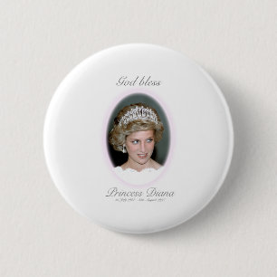 Macaron Rond 5 Cm Dieu Béni Princesse Diana