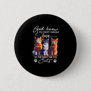 Macaron Rond 5 Cm Dieu Connaissait Mon He-a.rt Besoin D'Amour Alors