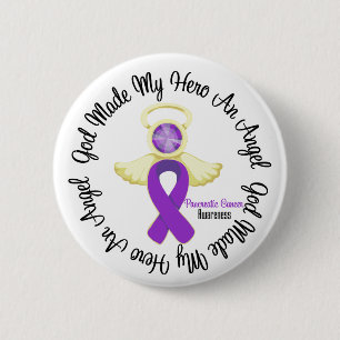 Macaron Rond 5 Cm Dieu de Cancer pancréatique a fait à mon héros