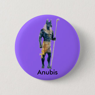 Macaron Rond 5 Cm Dieu d'Egyptien d'Anubis