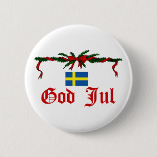Macaron Rond 5 Cm Dieu suédois juillet (Joyeux Noël)