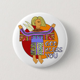 Macaron Rond 5 Cm Dieu te bénisse transparent Hintergrund
