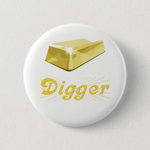 Macaron Rond 5 Cm Digger d'or