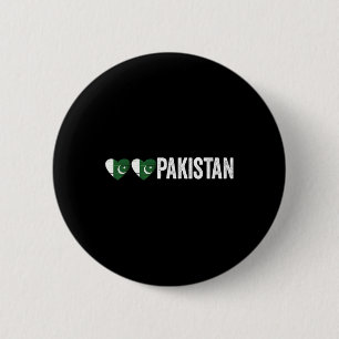 Macaron Rond 5 Cm Dil Pakistan Azadi Mubarak Cœur Drapeau Jour Fier 
