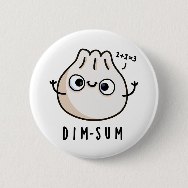 Macaron Rond 5 Cm Dim-sum Funny Dimsum Math Pun (Devant)