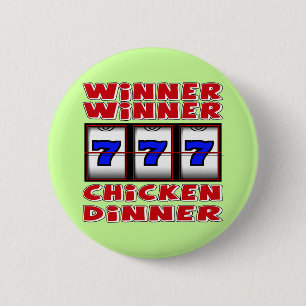 MACARON ROND 5 CM DÎNER DE POULET DE GAGNANT DE GAGNANT