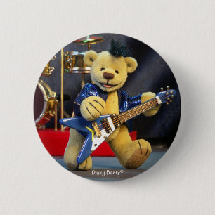 Macaron Rond 5 Cm Dinky Bears : Rock star