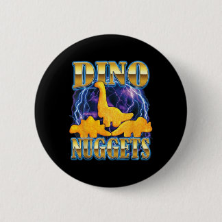 Macaron Rond 5 Cm Dino Nuggets Contrefaçon Drôle de dinosaure nugget