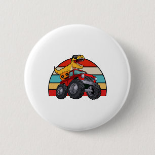 Macaron Rond 5 Cm Dinosaur Riding Monster Truck Lazy Halloween Costu